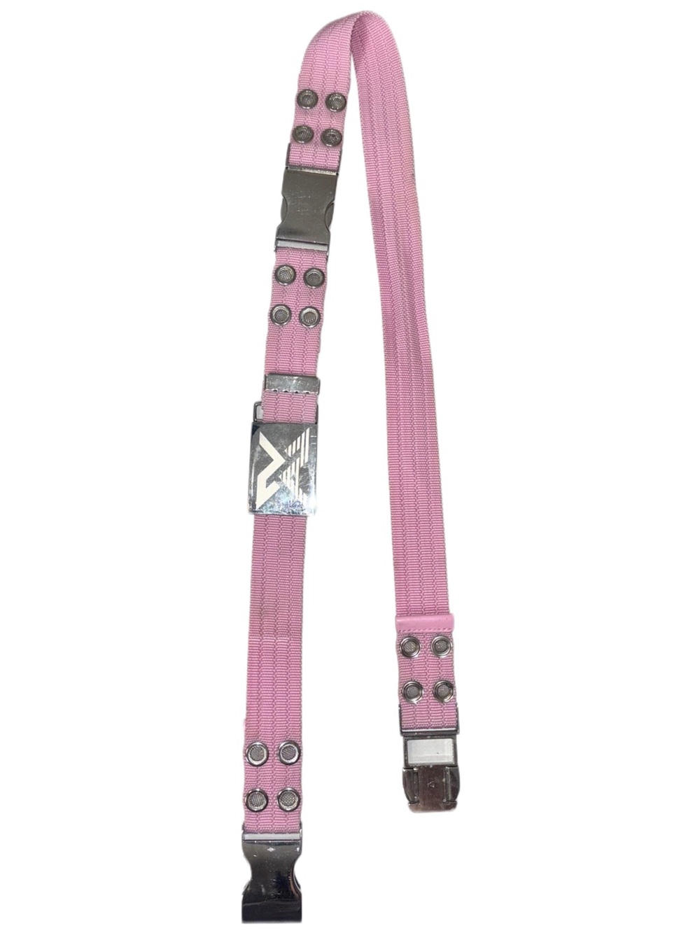 Armani exchange Y2K belt in candy pink Utility Buckle Grommet belt size medium - Picture 4 of 16